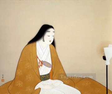 Madame Kusunogi Masashige Uemura Shoen Bijin ga mujeres hermosas Pinturas al óleo